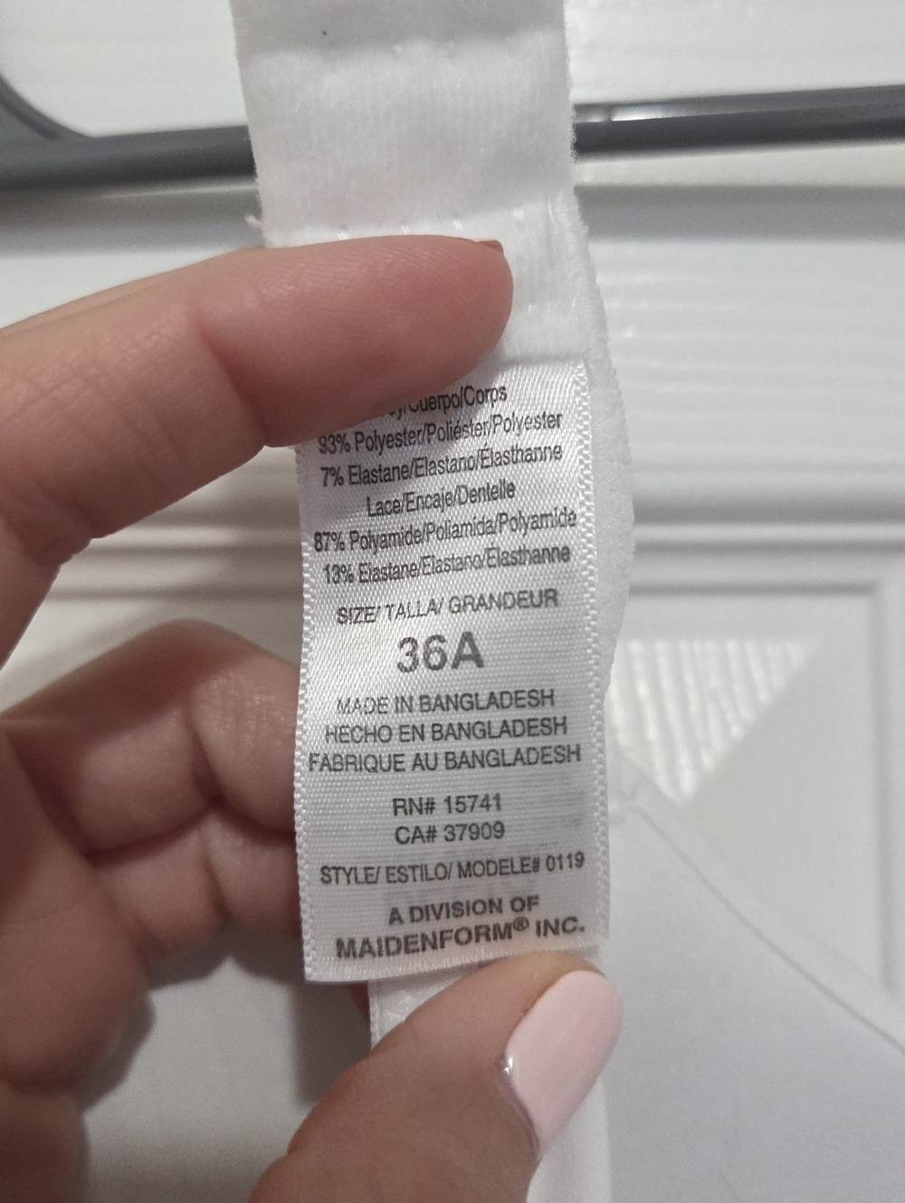 Delta By Maidenform White Wireless Bra Size 36A - Picture 5 of 6